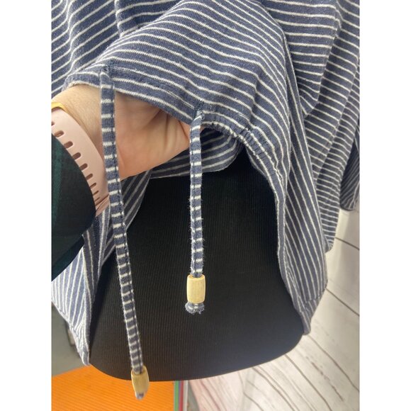 Terra & Sky Womens‎ Striped Lace Trim Tunic Top Size XL Blue/White - Picture 5 of 6